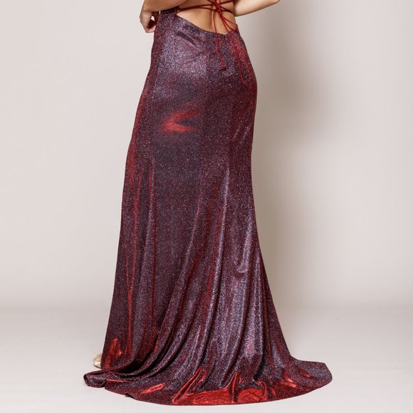 NEW LONG SHEATH OFF THE SHOULDER SLEEVELESS DRESS FOR SPECIAL OCCASION AC R012 - Picture 6 of 7